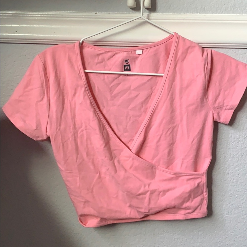 Pacsun pink low cut shirt